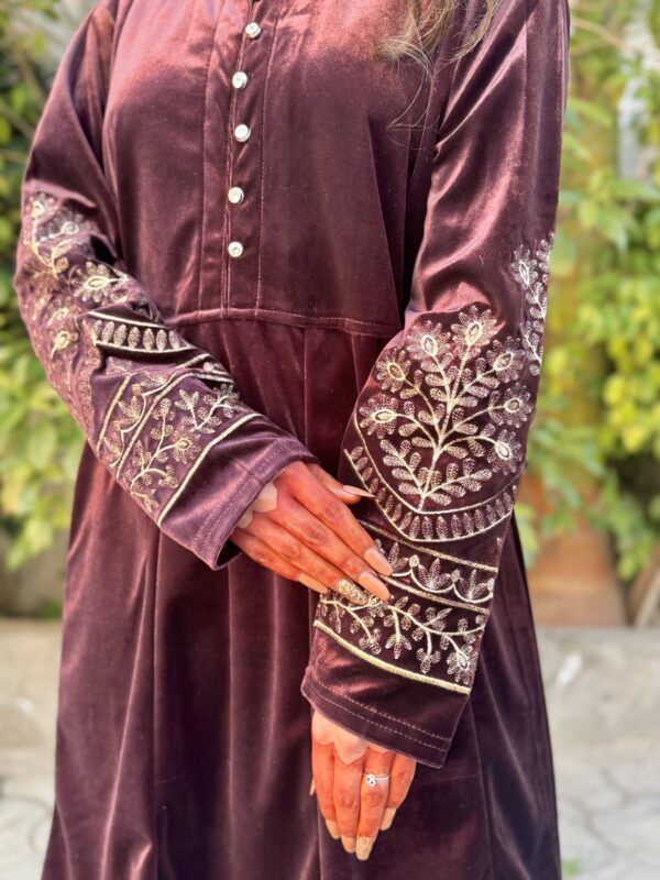 Velvet Anarkali Kurta Set - Image 3