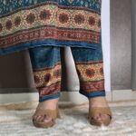 Velvet Printed Kurta Set - Image 4