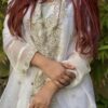 Ethereal White Sequin Embroidered Crepe Suit - Image 2