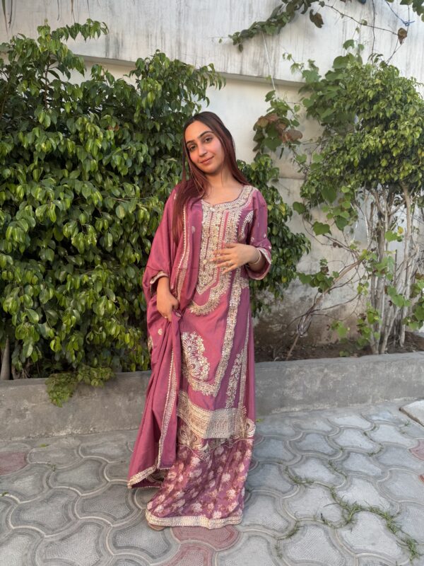 Royal Elegance Silk Sharara Suit