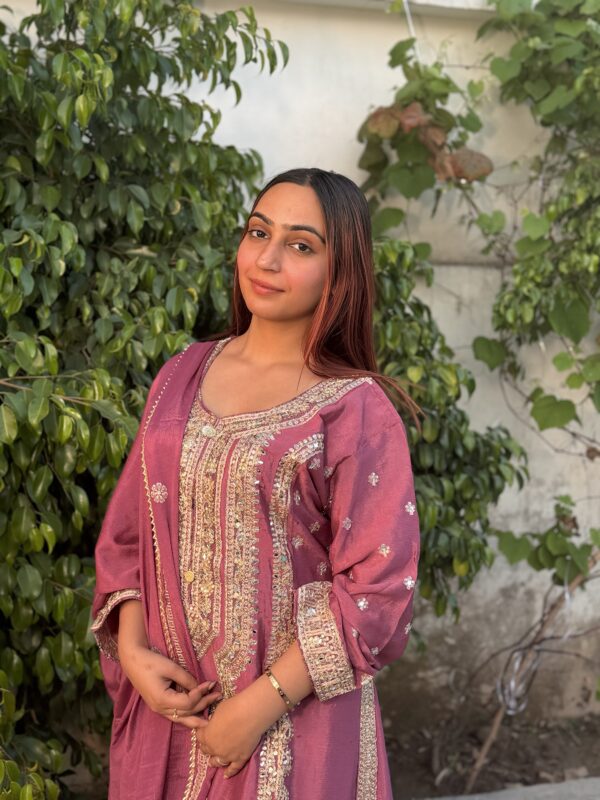 Royal Elegance Silk Sharara Suit - Image 2