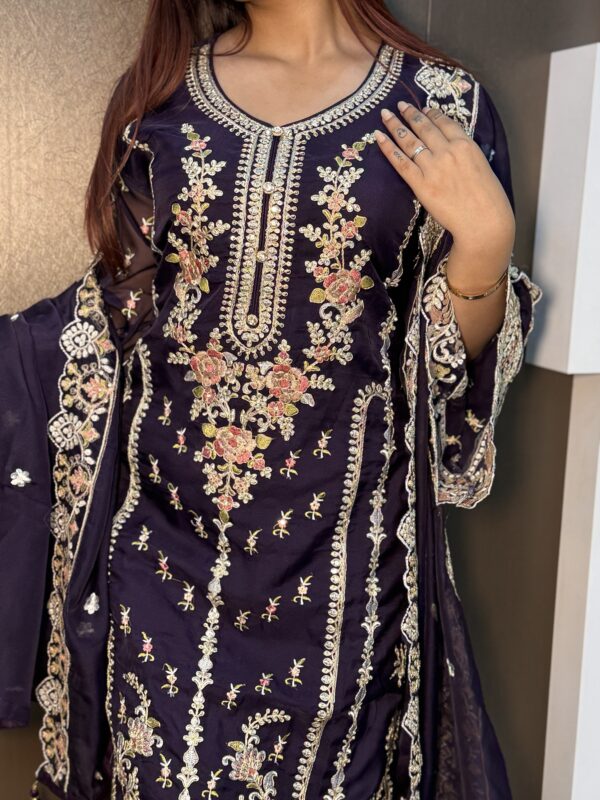 Party Wear Embroidered Suit