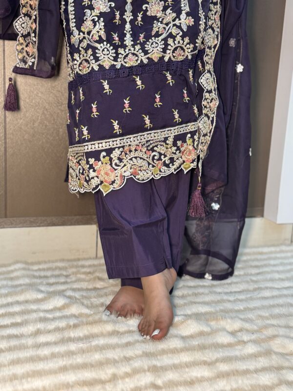 Party Wear Embroidered Suit - Image 3