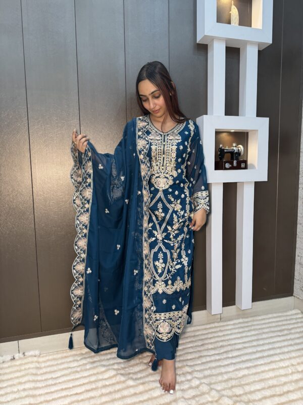 Party Wear Embroidered Suit
