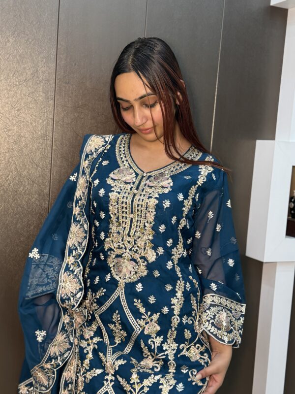 Party Wear Embroidered Suit - Image 2