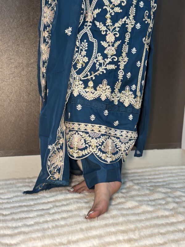 Party Wear Embroidered Suit - Image 3